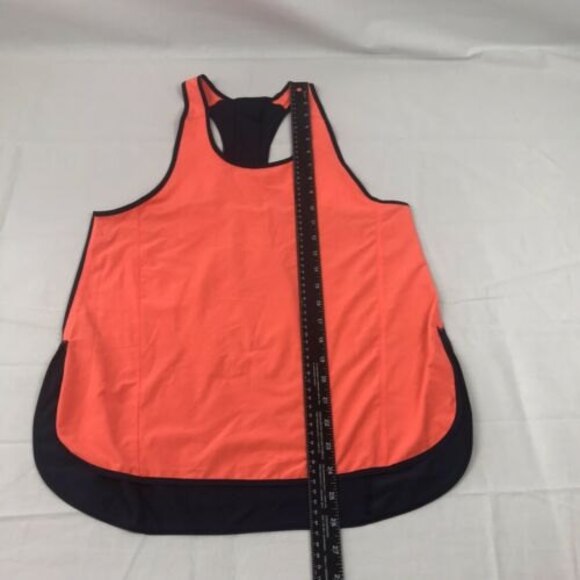 Lululemon Pump It Up Tank Top Singlet Flare‎ Orange Inkwell Blue Size 6 - Picture 4 of 10